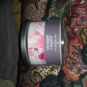 Yankee Candle Pink Berry Bubbles Brand New Unused 3-Wick
